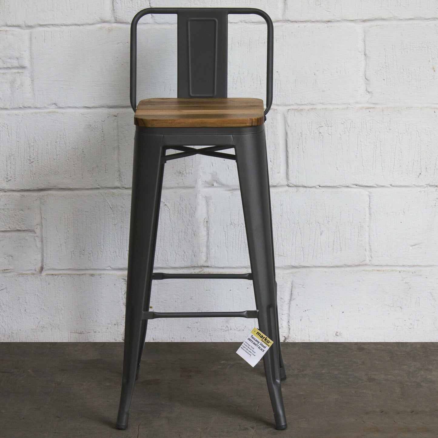 Tuscany Bar Stool - Onyx Matt Black