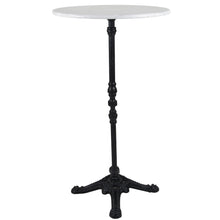 Round Marble Bar Table with Cast Iron Base